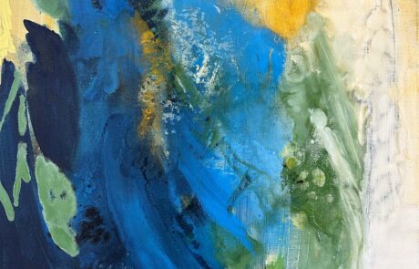 Heidi Jerger, Gelb und Blau 50cm x 50cm