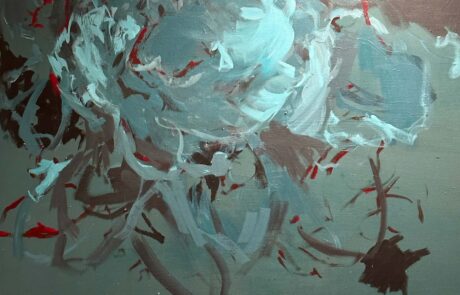 Heidi Jerger, Wolkenweben l 100cm x 100cm